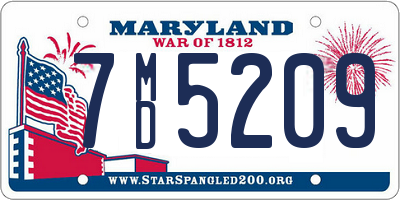 MD license plate 7MD5209