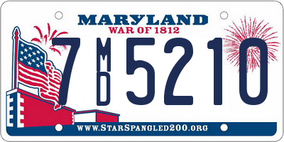 MD license plate 7MD5210