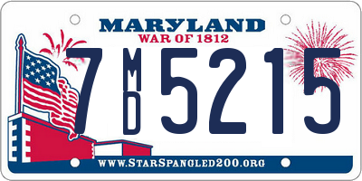 MD license plate 7MD5215
