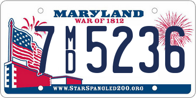 MD license plate 7MD5236