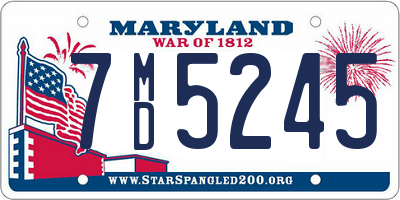 MD license plate 7MD5245