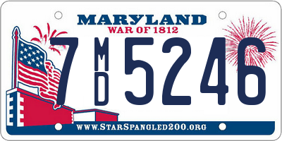 MD license plate 7MD5246