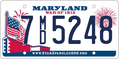 MD license plate 7MD5248