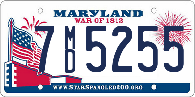 MD license plate 7MD5255