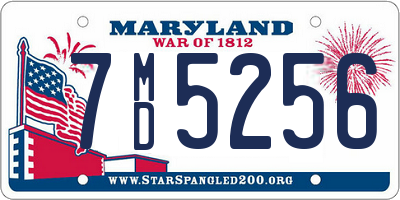 MD license plate 7MD5256