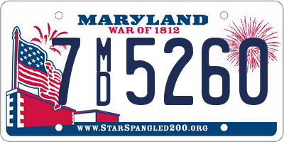 MD license plate 7MD5260