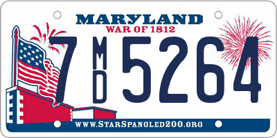 MD license plate 7MD5264