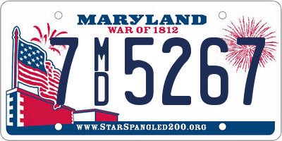 MD license plate 7MD5267