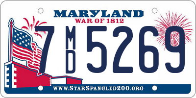 MD license plate 7MD5269