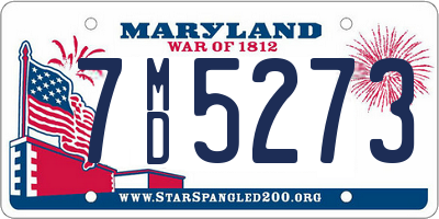 MD license plate 7MD5273
