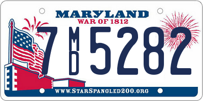 MD license plate 7MD5282