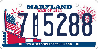 MD license plate 7MD5288