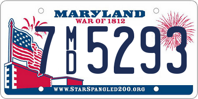 MD license plate 7MD5293