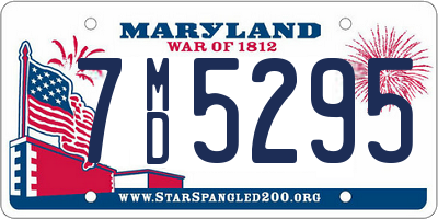 MD license plate 7MD5295