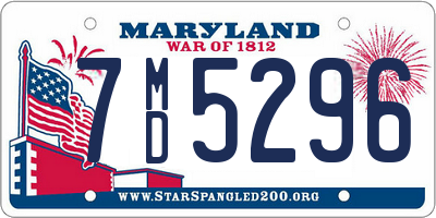 MD license plate 7MD5296