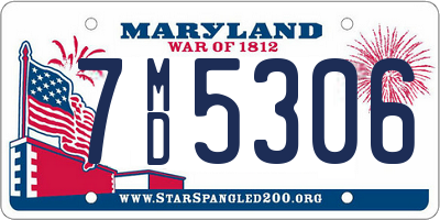 MD license plate 7MD5306