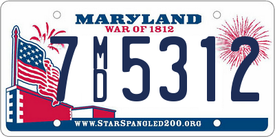 MD license plate 7MD5312