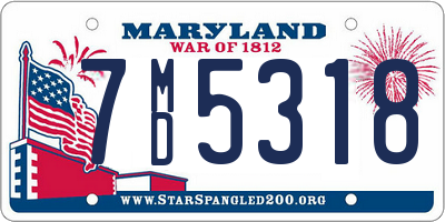 MD license plate 7MD5318