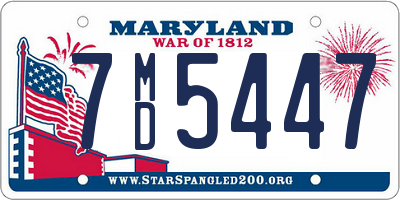MD license plate 7MD5447