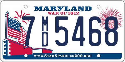 MD license plate 7MD5468