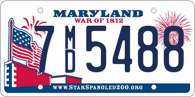 MD license plate 7MD5488