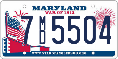 MD license plate 7MD5504