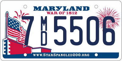 MD license plate 7MD5506