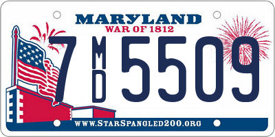 MD license plate 7MD5509