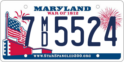 MD license plate 7MD5524