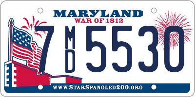 MD license plate 7MD5530