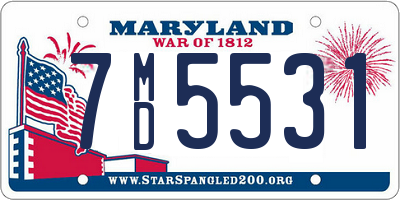 MD license plate 7MD5531