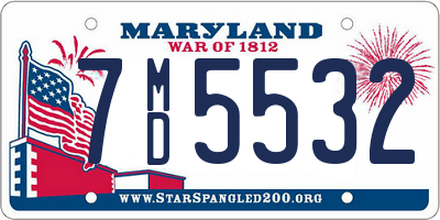 MD license plate 7MD5532