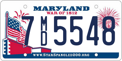 MD license plate 7MD5548