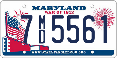 MD license plate 7MD5561