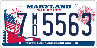 MD license plate 7MD5563