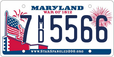 MD license plate 7MD5566