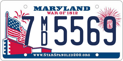MD license plate 7MD5569