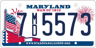 MD license plate 7MD5573