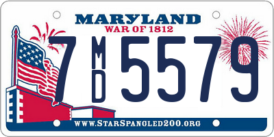 MD license plate 7MD5579