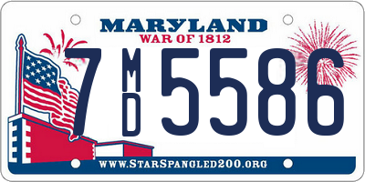 MD license plate 7MD5586