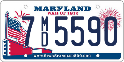MD license plate 7MD5590