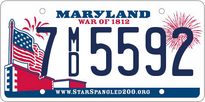 MD license plate 7MD5592