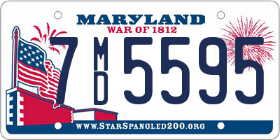 MD license plate 7MD5595