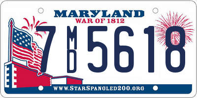 MD license plate 7MD5618