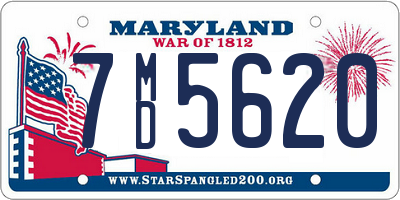 MD license plate 7MD5620