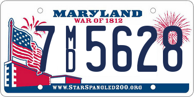 MD license plate 7MD5628