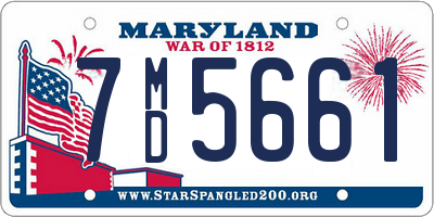 MD license plate 7MD5661