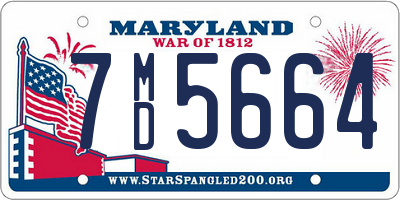 MD license plate 7MD5664