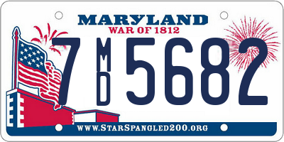 MD license plate 7MD5682