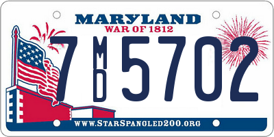 MD license plate 7MD5702